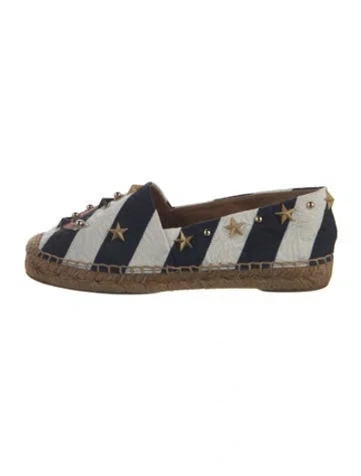 Pre-owned Dolce & Gabbana Canvas Colorblock Pattern Espadrilles In Multi