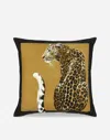 Dolce & Gabbana Canvas Cushion Large Multicolor Unisex Onesize In Multicolor