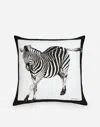 Dolce & Gabbana Canvas Cushion Large Multicolor Unisex Onesize In Multicolor