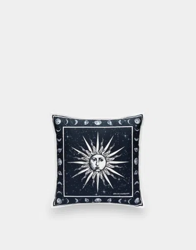 Dolce & Gabbana Canvas Cushion Small In Blue