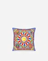 Dolce & Gabbana Canvas Cushion Small In Multicolor
