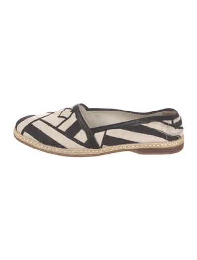Pre-owned Dolce & Gabbana Canvas Graphic Print Espadrilles In White