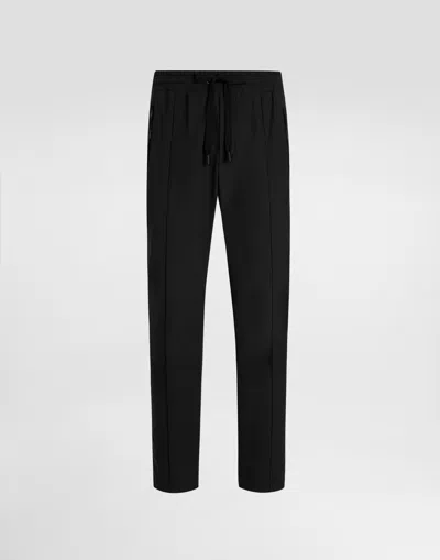 Dolce & Gabbana Canvas Joggers In Black