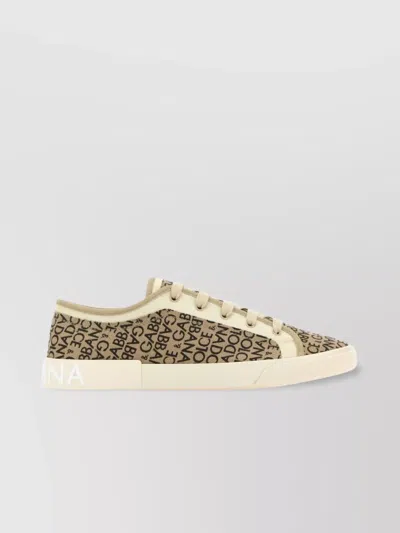 Dolce & Gabbana Portofino Low-top Sneakers In Neutrals