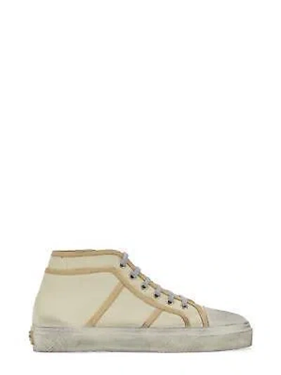 Pre-owned Dolce & Gabbana Canvas Mid-top Sneakers In White