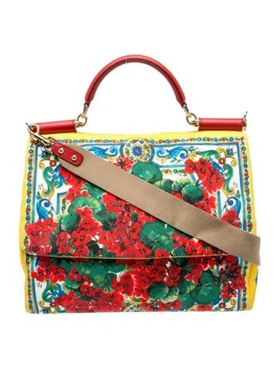 Pre-owned Dolce & Gabbana Canvas Miss Sicily In Red