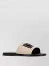 Dolce & Gabbana Canvas Sandals Flat Sole Open Toe In Multi