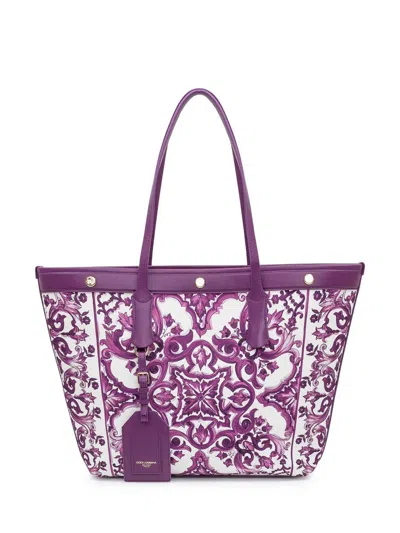 Dolce & Gabbana Canvas Shopping In Purple