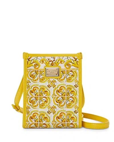Dolce & Gabbana Canvas Shoulder Bag In Yellow