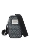 Dolce & Gabbana Canvas Shoulder Bag In Grey