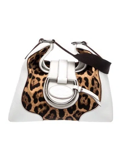 Pre-owned Dolce & Gabbana Canvas Shoulder Bag In Multicolor
