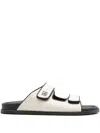 Dolce & Gabbana Canvas Slides With Two Straps In White