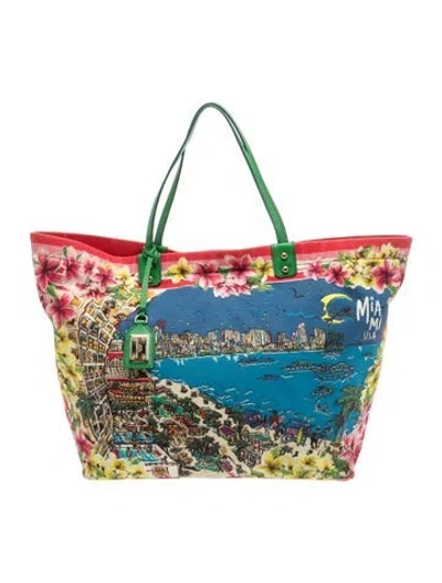 Pre-owned Dolce & Gabbana Canvas Tote In Blue