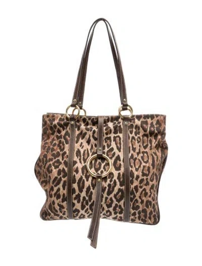 Pre-owned Dolce & Gabbana Canvas Tote In Brown