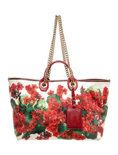 Pre-owned Dolce & Gabbana Canvas Tote In Multi