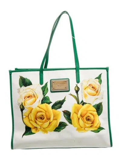 Pre-owned Dolce & Gabbana Canvas Tote In Multicolor