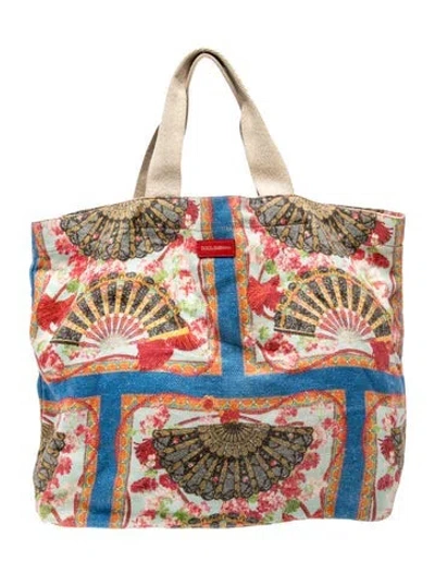 Pre-owned Dolce & Gabbana Canvas Tote In Neutral
