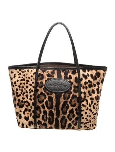 Pre-owned Dolce & Gabbana Canvas Tote In Neutral