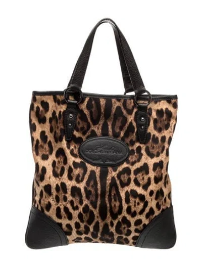 Pre-owned Dolce & Gabbana Canvas Tote In Neutrals