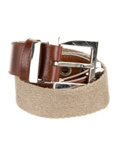 Pre-owned Dolce & Gabbana Canvas Waist Belt In Neutral