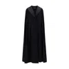 Dolce & Gabbana Single-breasted Wool And Cashmere Cape In Black
