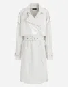 Dolce & Gabbana Belted Patent-finish Trench Coat In ホワイト