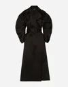 Dolce & Gabbana Belted Trench Coat In Black