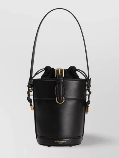 Dolce & Gabbana Capri Bucket Bag Canvas Leather