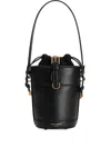Dolce & Gabbana Capri Bucket Bag In Canvas And Leather In Black