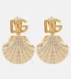 Dolce & Gabbana Capri Dg Crystal-embellished Clip-on Earrings In Oro