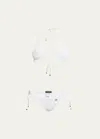 Dolce & Gabbana Broderie Anglaise Bikini In Opt.white