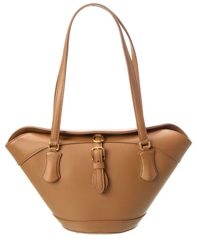 Dolce & Gabbana Capri Leather Shoulder Bag In Brown