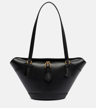 Dolce & Gabbana Capri Medium Leather Tote Bag In Black