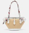 Dolce & Gabbana Borsa A Spalla Coffa Capri In Rafia Con Stampa Floreale Dolce E Gabbana In Sand