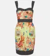 Dolce & Gabbana Capri Printed Cotton Minidress In Multicoloured