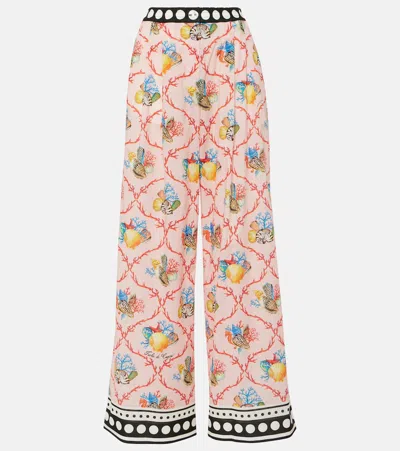 Dolce & Gabbana Capri Printed Cotton Palazzo Pants In Multicoloured