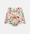 Dolce & Gabbana Capri Printed High-rise Shorts In White