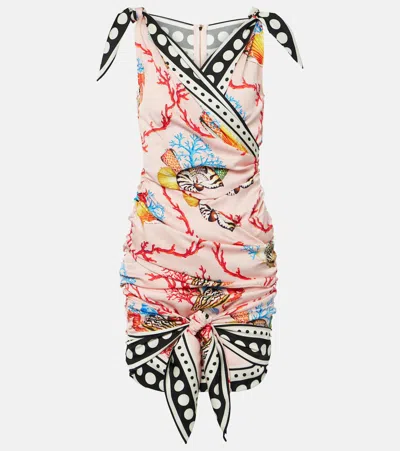 Dolce & Gabbana Capri Printed Silk-blend Minidress In Multicolor