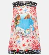 Dolce & Gabbana Capri Printed Silk Top In Multicoloured