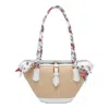 Dolce & Gabbana Elegant Mini Handbag With Vintage Brass Buckle - 20 Cm X 36 Cm In Sand