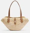 Dolce & Gabbana Capri Small Raffia Basket Bag In Sand