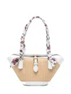 Dolce & Gabbana Borsa A Spalla Coffa Capri In Rafia Con Stampa Floreale Dolce E Gabbana In Multi