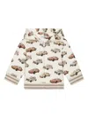 Dolce & Gabbana Car-print Zip-fastening Hoodie In Neutrals