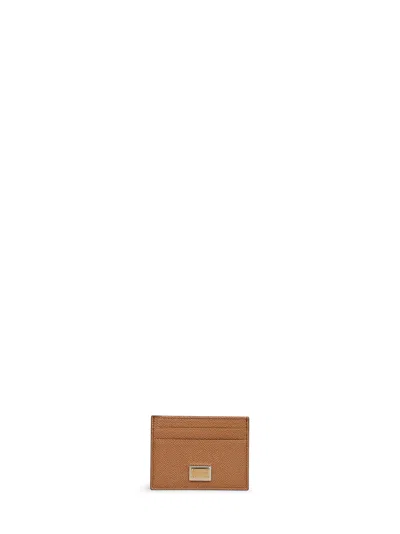 Dolce & Gabbana Caramel Calf Leather Card Case
