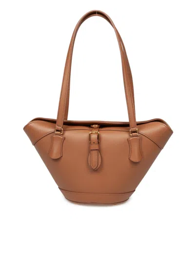 Dolce & Gabbana Caramel-color Leather Coffa Capri Bag In Brown