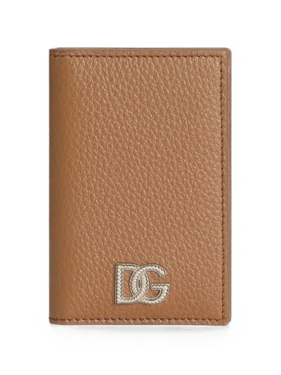 Dolce & Gabbana Card Holder In Calfskin With Logo In White
