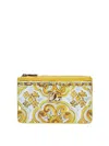 Dolce & Gabbana Card Holder In Shiny Yellow Leather In Yellow