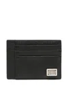 Dolce & Gabbana Black Textured Calf Leather Bi-fold Wallet In Black