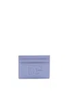 Dolce & Gabbana Card Holder With Branded Plate In Blue