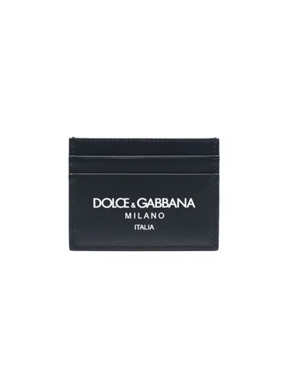 Dolce & Gabbana Card Holder With Logo In Blue